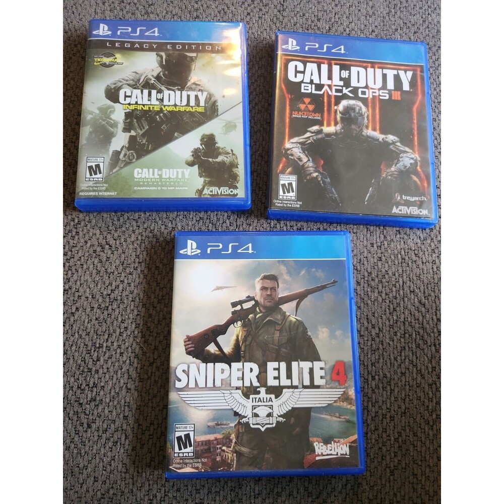 3 Games Call of Duty: Black Ops III PS4 Infinite Warfare Super Elite 4